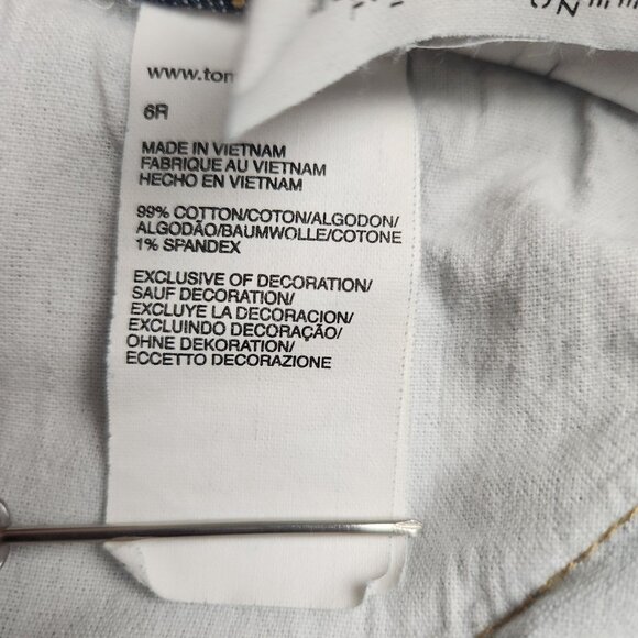 Tommy Hilfiger Jeans Womens 6R Blue Bootcut Whiskered Mid Rise Denim Pants 28x30 - Picture 9 of 9